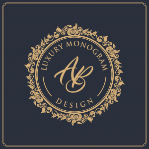 وکتور لوگوی دایره ای طلایی با زمینه سرمه ای